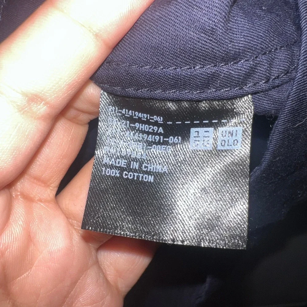 Uniqlo Field Jacket Men's Medium 100% Cotton Navy Blue Full Zip Utility